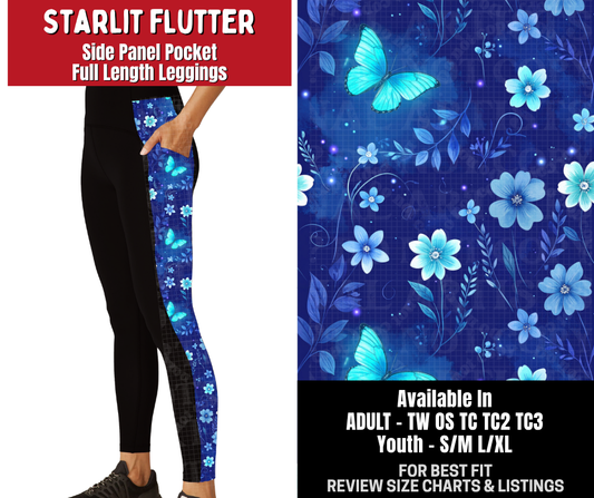 Preorder! Closes 10/26. ETA Jan. Starlit Flutter Side Panel Pocket Full Length Leggings