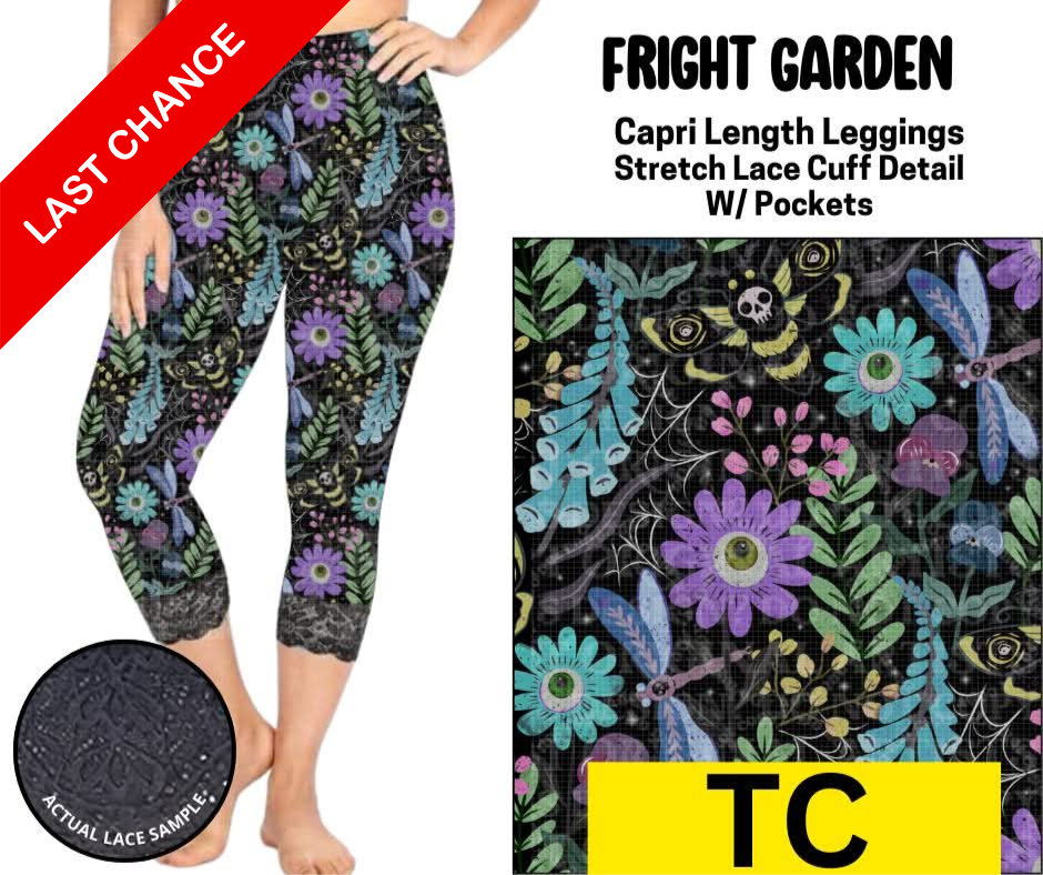 Fright Garden Lace Cuff Capris w/ Pockets