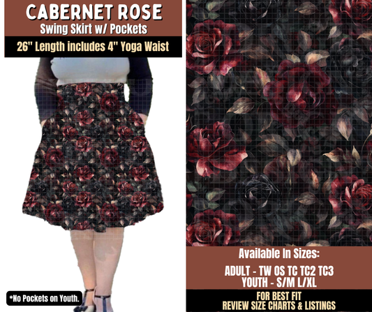Preorder! Closes 7/27. ETA Oct. Cabernet Rose Swing Skirt