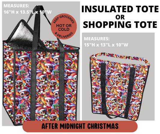 Preorder! Closes 9/11. ETA Dec. After Midnight Christmas Shopping & Insulated Tote