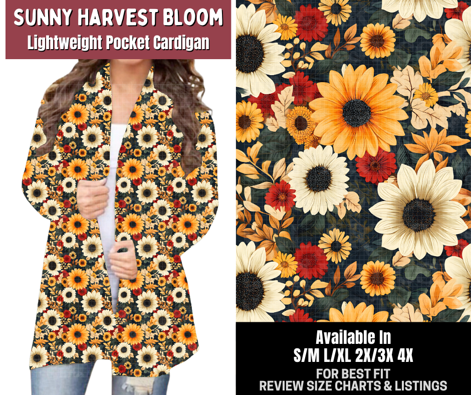 Preorder! Closes 7/23. ETA Oct. Sunny Harvest Bloom Pocket Cardigan