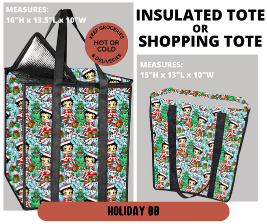 Preorder! Closes 9/11. ETA Dec. Holiday BB Shopping & Insulated Tote