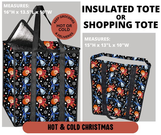 Preorder! Closes 9/11. ETA Dec. Hot & Cold Christmas Shopping & Insulated Tote