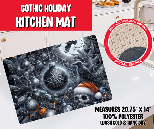 Preorder! Closes 8/20. ETA Nov. Gothic Holiday Kitchen Mat