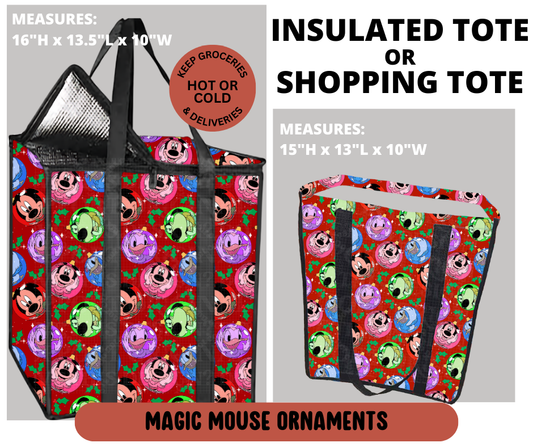 Preorder! Closes 9/11. ETA Dec. Magic Mouse Ornaments Shopping & Insulated Tote