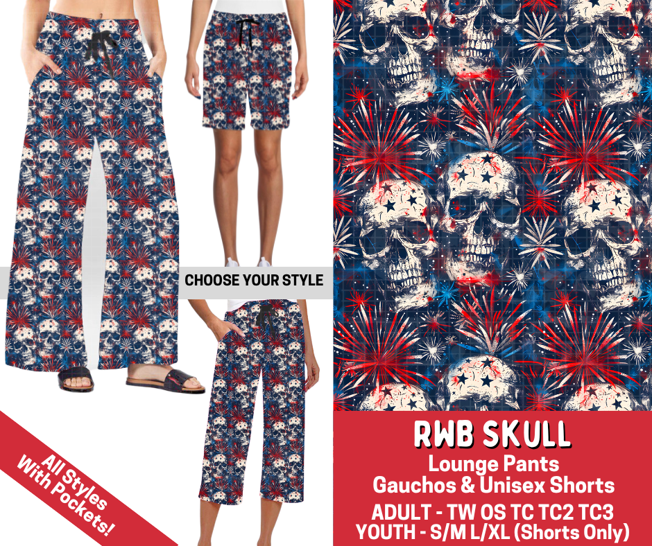 Preorder! Closes 3/18. ETA June. RWB Skull Combo Lounge Lengths