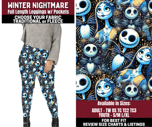 Preorder! Closes 10/22. ETA Jan. Winter Nightmare Leggings Choose Fleece or Traditional
