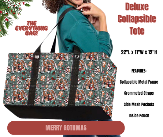 Preorder! Closes 9/1. ETA Dec. Merry Gothmas Collapsible Tote