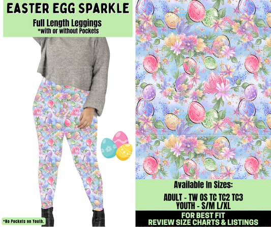 Preorder! Closes 1/19. ETA April. Easter Egg Sparkle Full Length Leggings w/wo Pockets