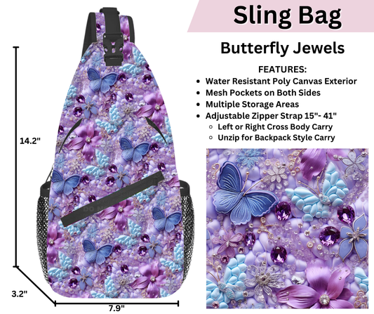 Butterfly Jewels Sling Bag