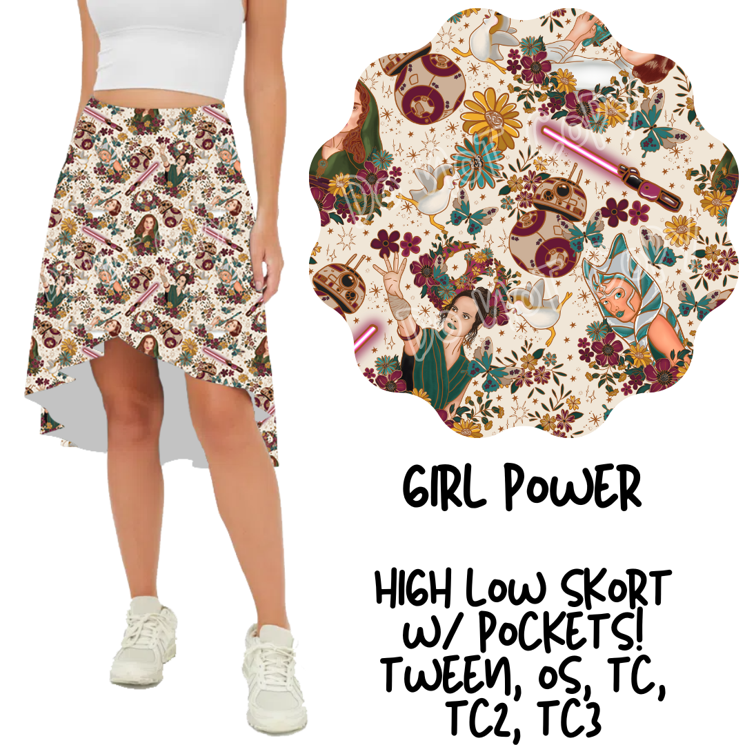 GIRL POWER - HIGH LOW SKORT 2 - PREORDER CLOSING 9/4 ETA EARLY NOV