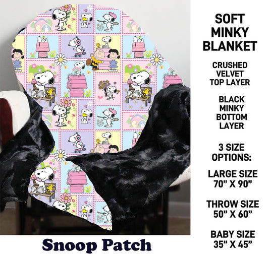 MN8K - Snoop Patch Minky Blanket - Preorder Due 10/18 ETA: Early Dec