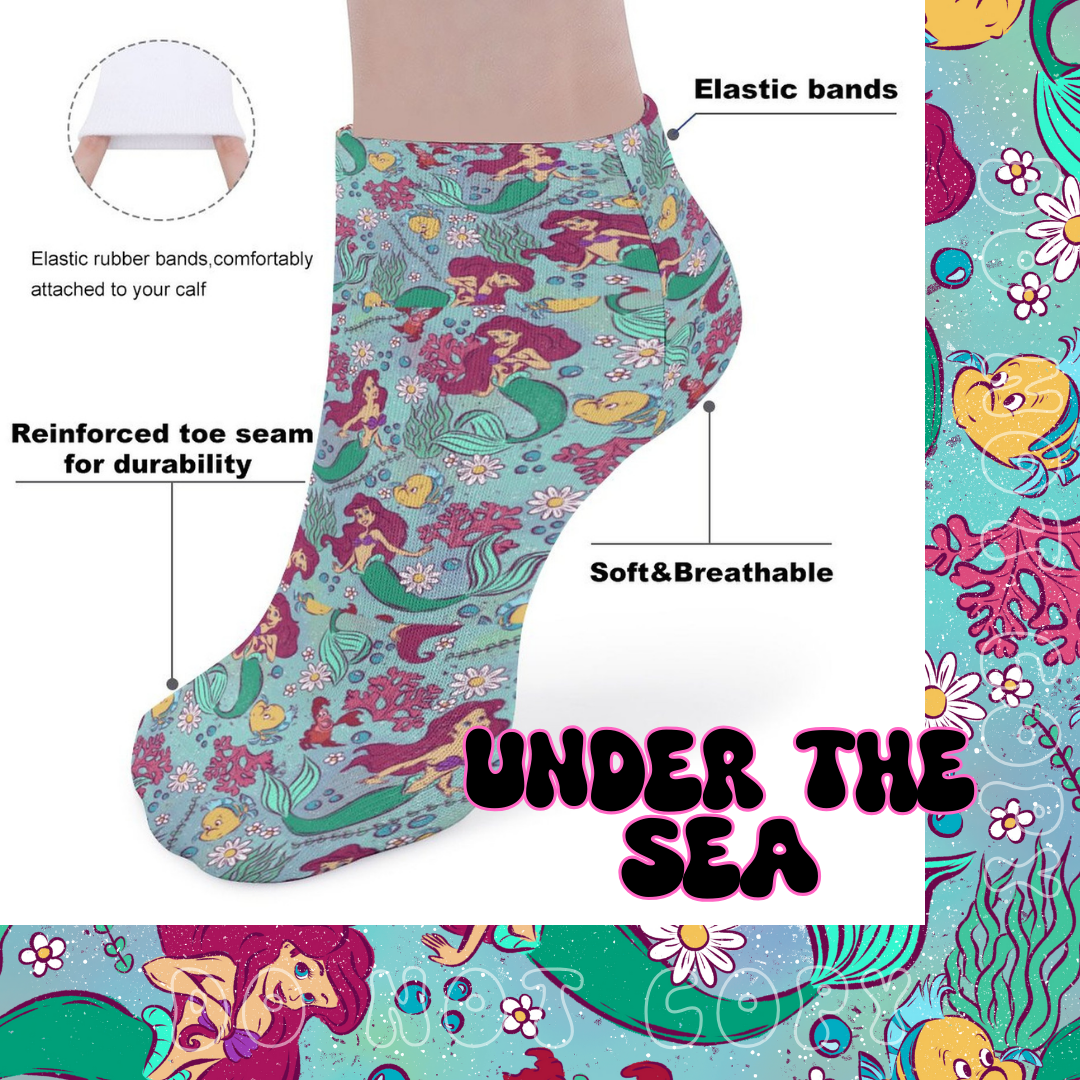 UNDER THE SEA - CUSTOM PRINTED SOCKS PREORDER CLOSING 11/1 ETA END DEC/EARLY JAN