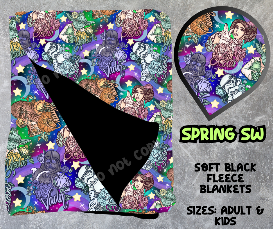 SPRING SW - SOFT BLACK FLEECE THROWS 8 - PREORDER CLOSING 2/21