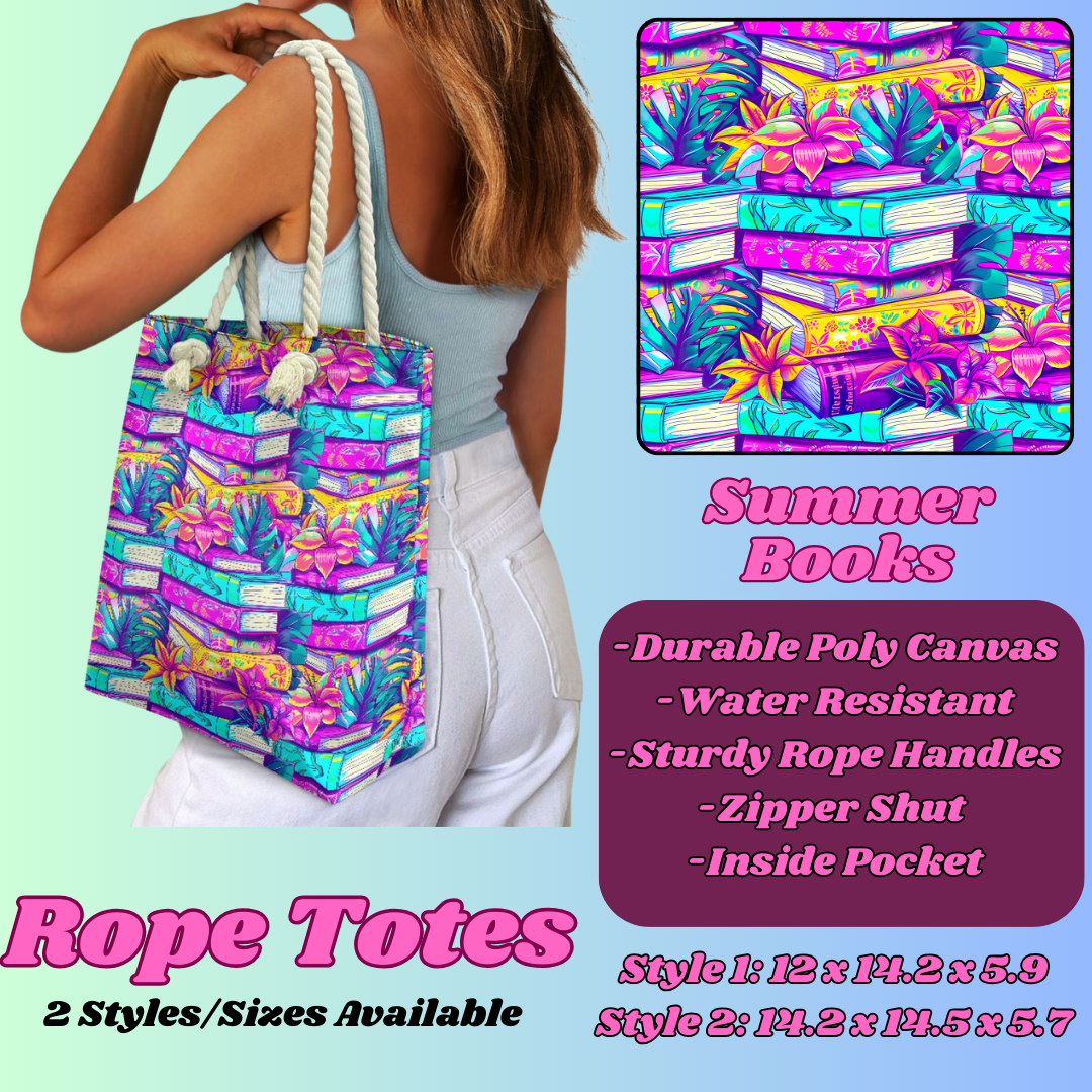 SUMMER BOOKS-ROPE TOTE PREORDER CLOSING 5/6