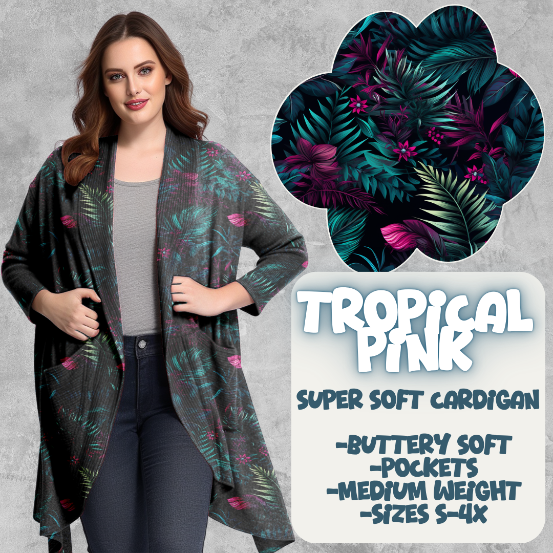 TROPICAL PINK - PRETTY CARDIGAN RUN CLOSING 3/18