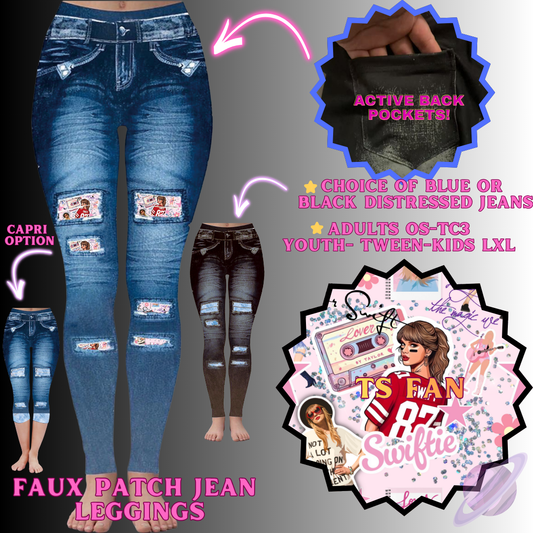 TS FAN-FAUX JEAN LEGGING-PREORDER CLOSING 12/2