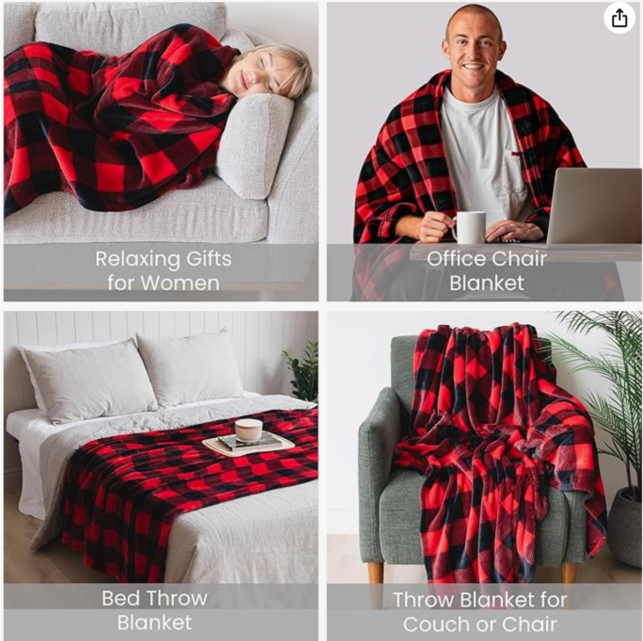 WEARABLE THROW RUN-MEAN PLAID-PREORDER CLOSING 8/31