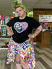 FLORAL EMBROID SKULLS - HIGH LOW SKORT 2 - PREORDER CLOSING 9/4 ETA EARLY NOV