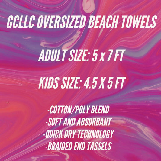Dinos-OVERSIZED BEACH TOWEL 6-PREORDER CLOSING 3/20