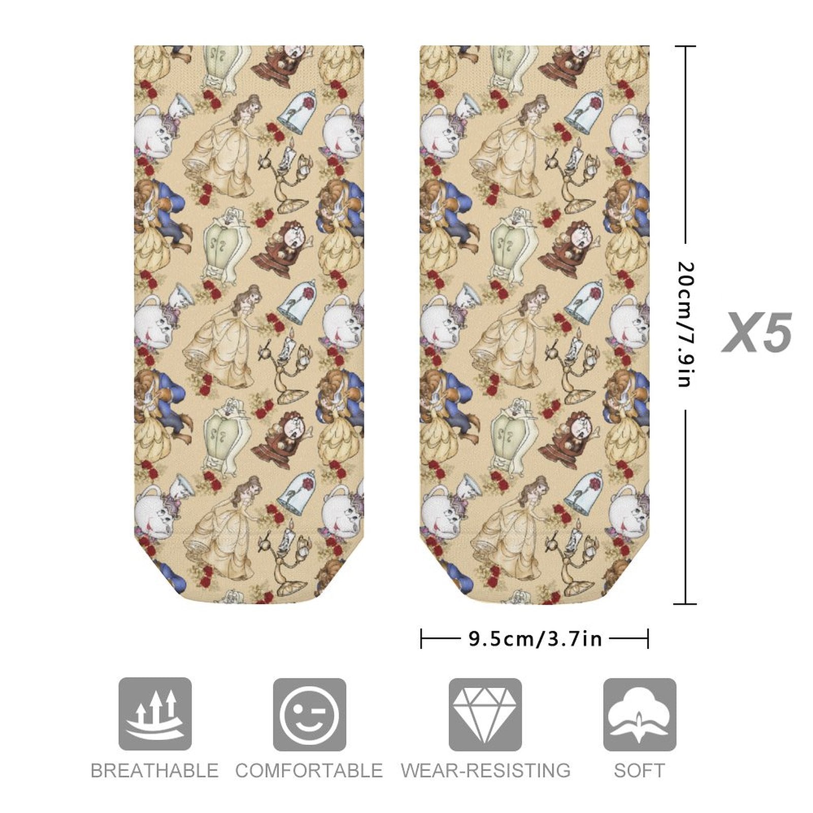 OLD AS TIME - CUSTOM PRINTED SOCKS PREORDER CLOSING 11/1 ETA END DEC/EARLY JAN