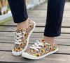 Load image into Gallery viewer, CANVAS SNEAKER RUN-LEOPARD SUNFLOWER