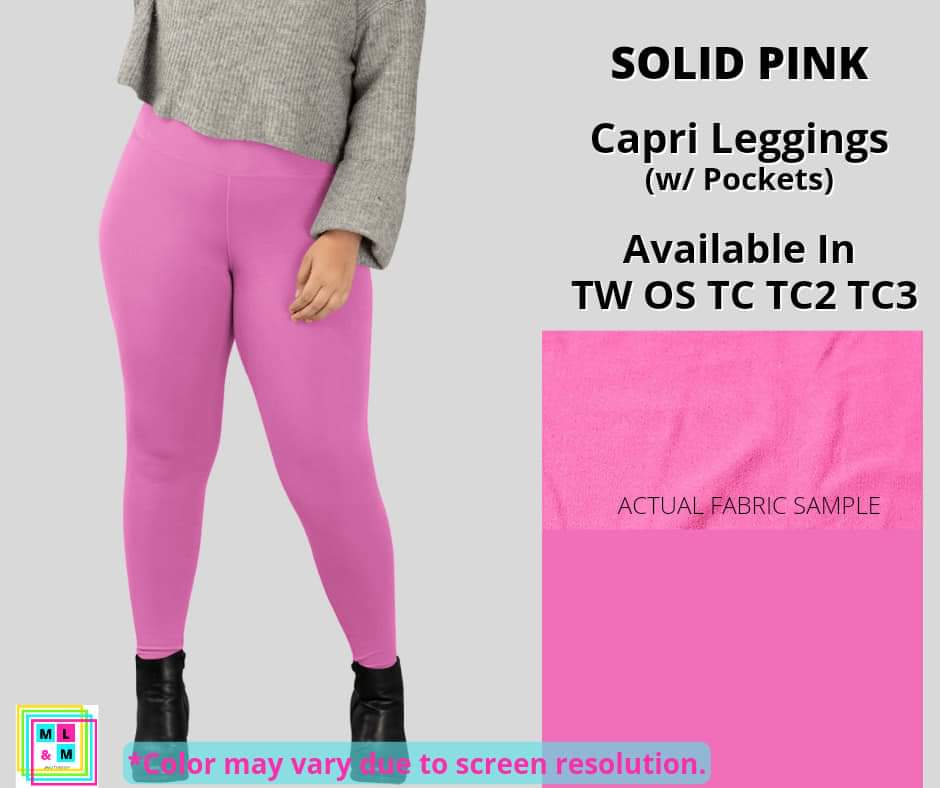 Solid Pink Full Length w/ Pockets