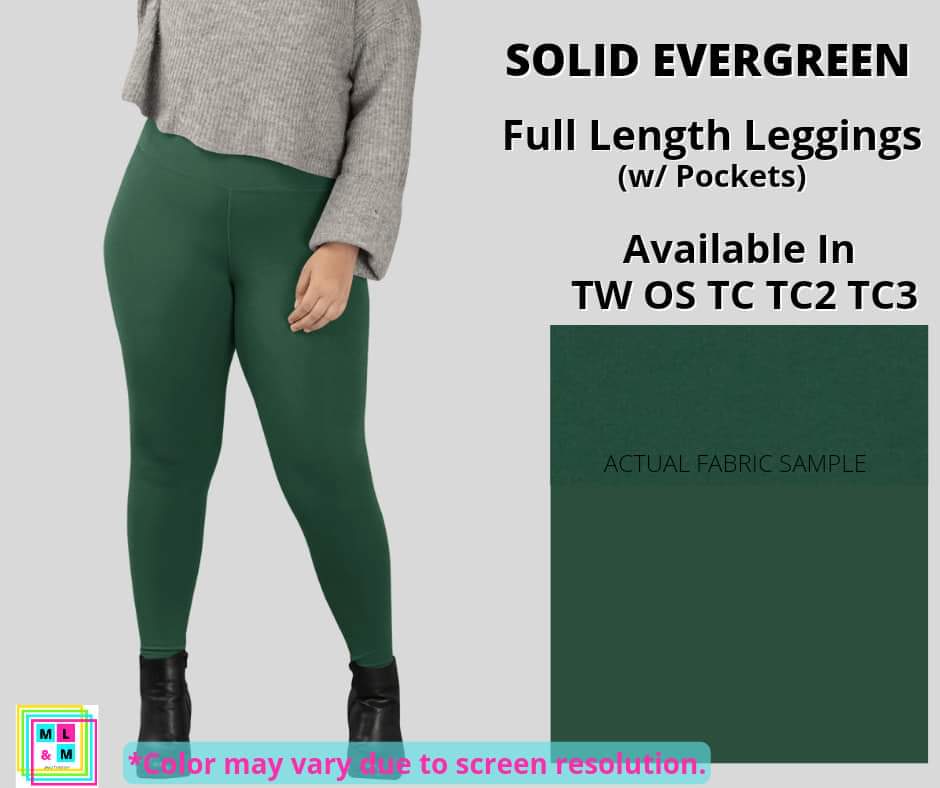 Solid Evergreen Full Length w/ Pockets
