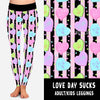 Load image into Gallery viewer, LUCKY IN LOVE-LOVE DAY SUCKS LEGGINGS/JOGGERS