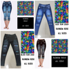 LEGGING JEAN RUN-RAINBOW ROSES (ACTIVE BACK POCKETS)