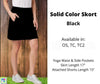 Solid Black Skort